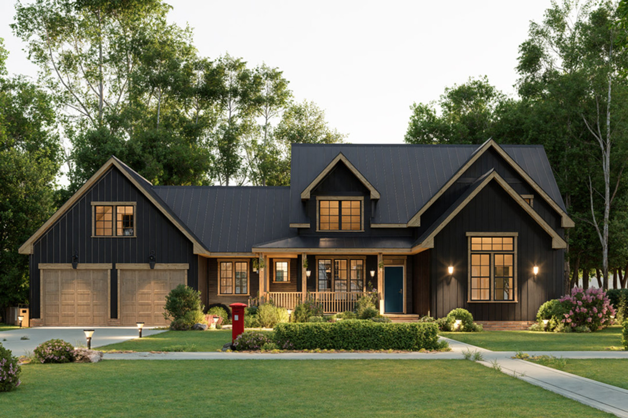 Rustic farm cottage exterior